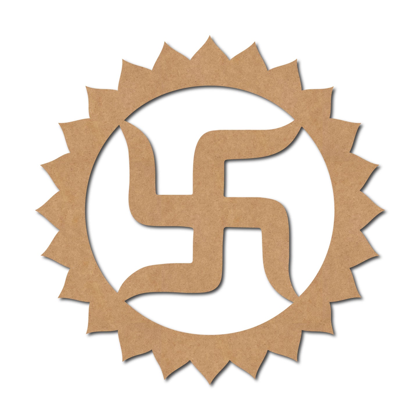 Swastik Base Cutout MDF Design 3