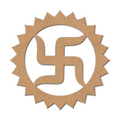 Swastik Base Cutout MDF Design 3