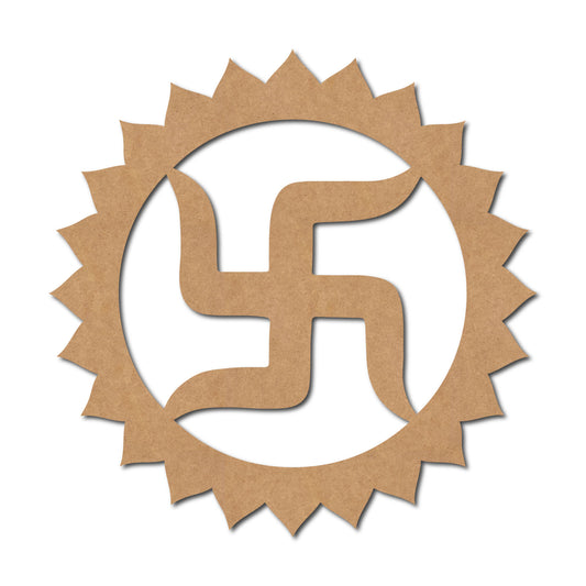 Swastik Base Cutout MDF Design 3