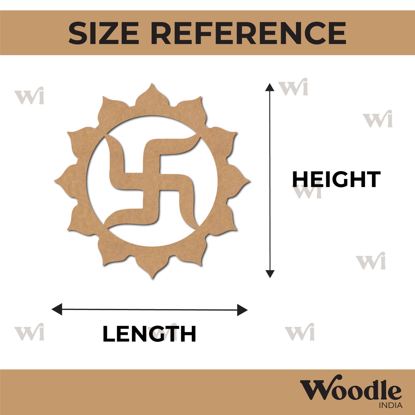 Swastik Base Cutout MDF Design 3