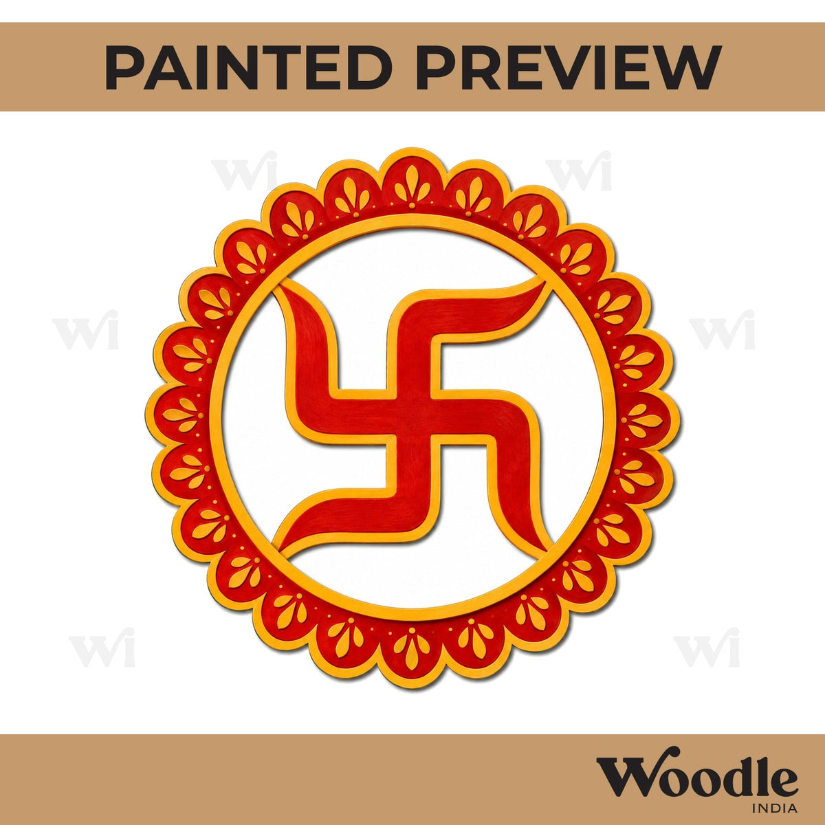 Swastik Base Cutout MDF Design 4