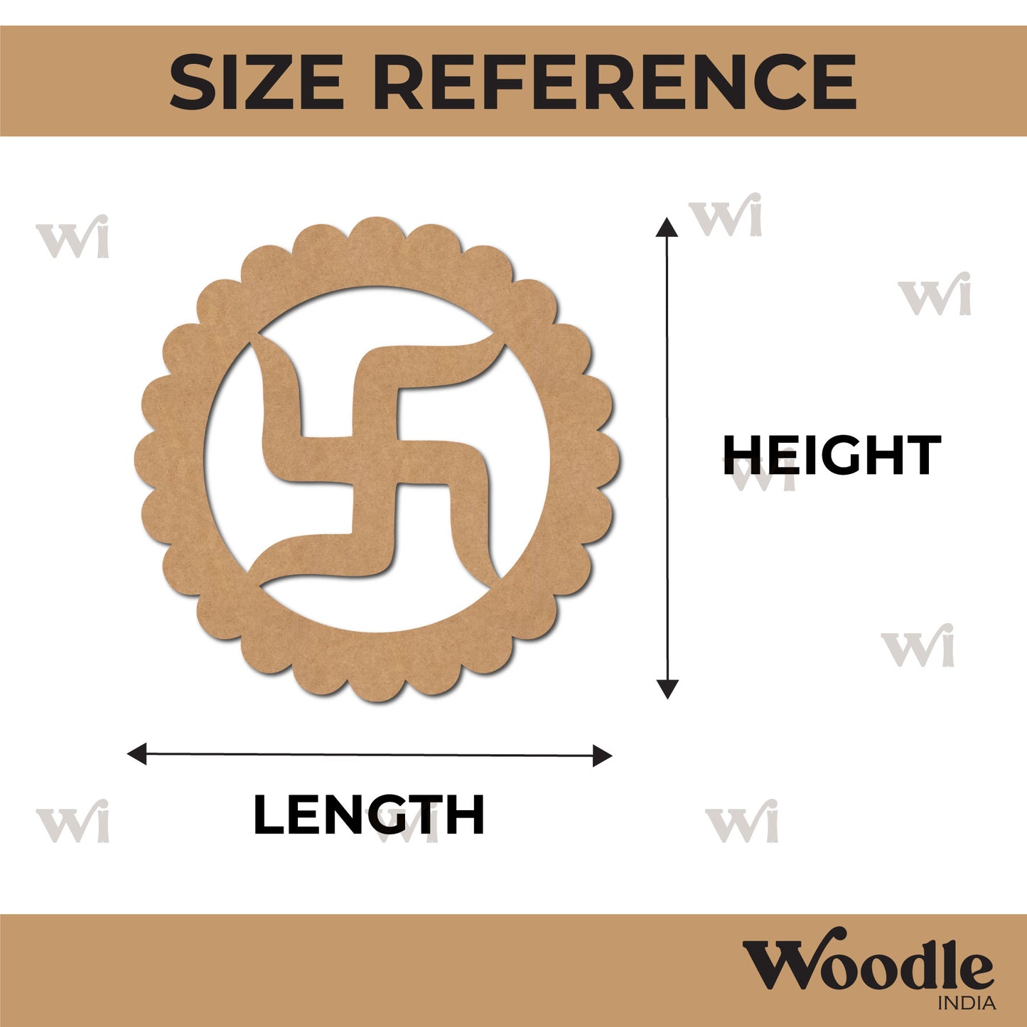 Swastik Base Cutout MDF Design 4