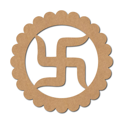 Swastik Base Cutout MDF Design 4
