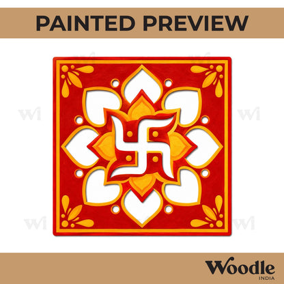 Swastik Base Cutout MDF Design 5