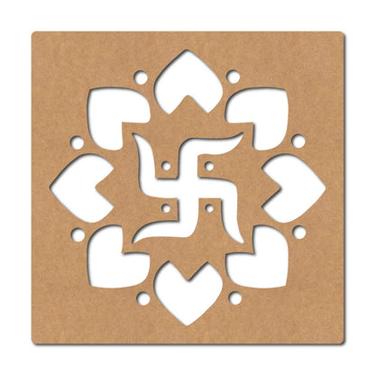 Swastik Base Cutout MDF Design 5