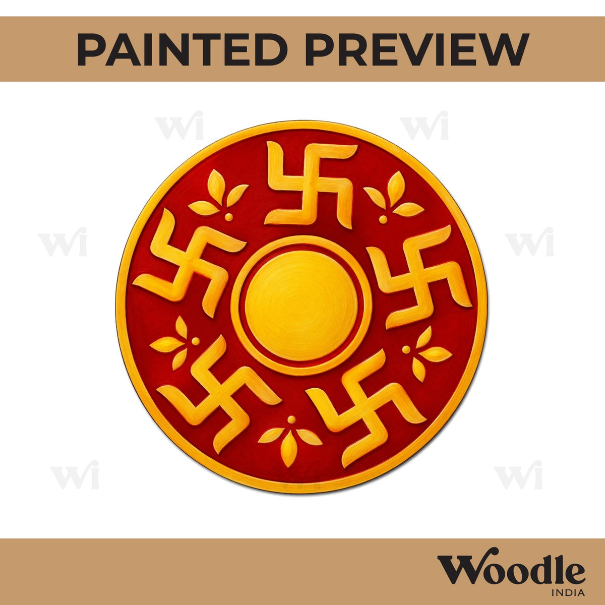 Swastik Diya Tealight Holder MDF Design 1