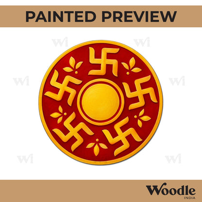 Swastik Diya Tealight Holder MDF Design 1