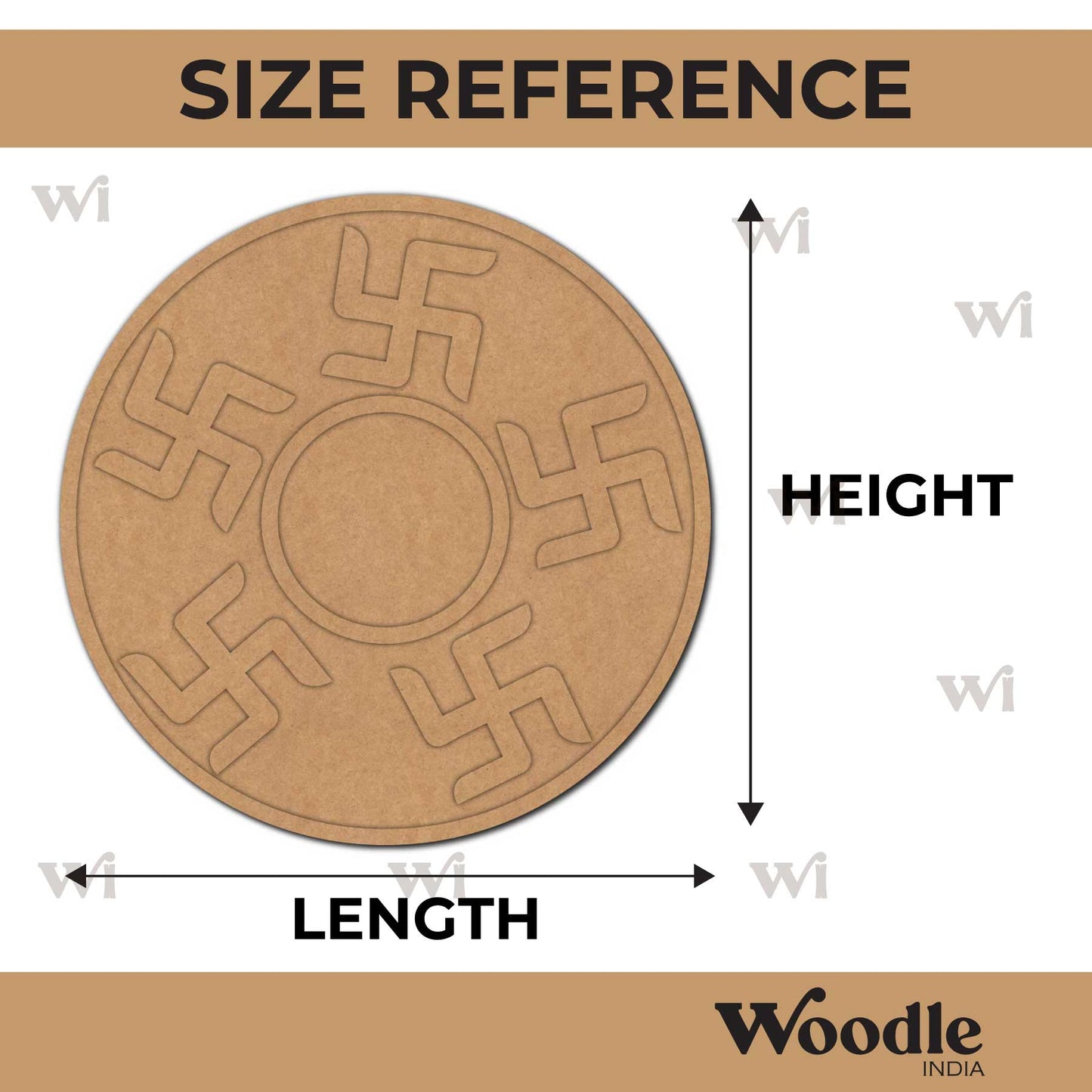 Swastik Diya Tealight Holder MDF Design 1