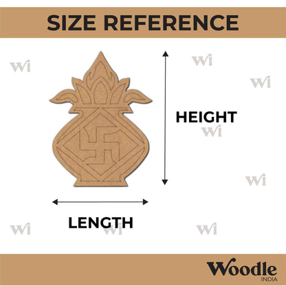 Swastik Kalash Matka Two Layered Base MDF Design 1