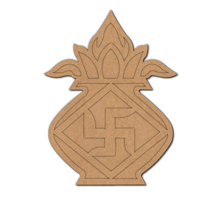 Swastik Kalash Matka Two Layered Base MDF Design 1