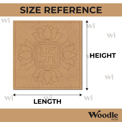 Swastik Lotus Pre Marked Base MDF Design 1