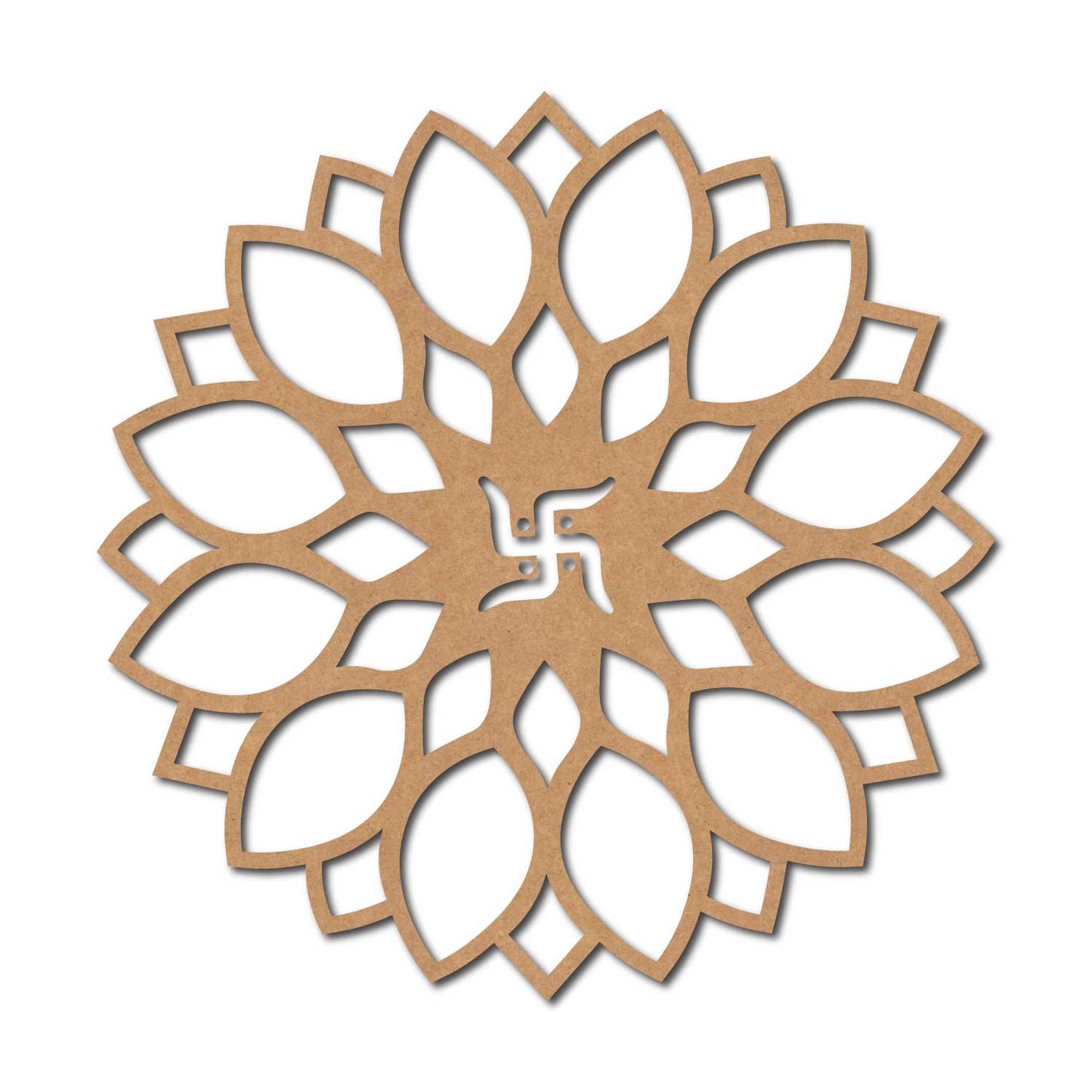 Swastik Mandala Base Cutout MDF Design 3