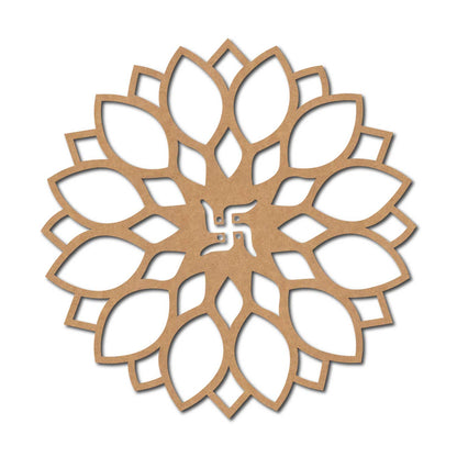 Swastik Mandala Base Cutout MDF Design 3