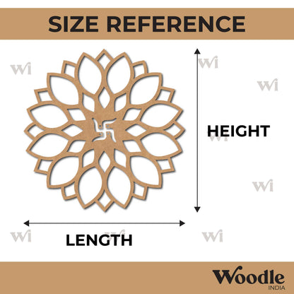 Swastik Mandala Base Cutout MDF Design 3