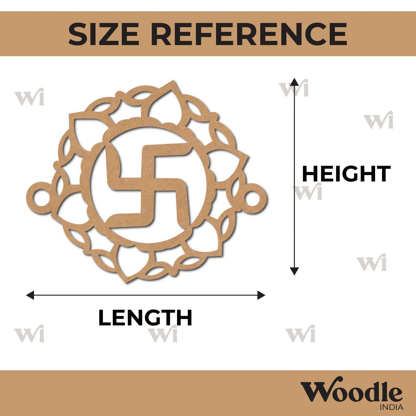 Swastik Mandala Rakhi Cutout MDF Design 1