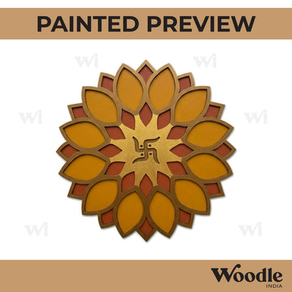 Swastik Mandala Two Layered Base MDF Design 1