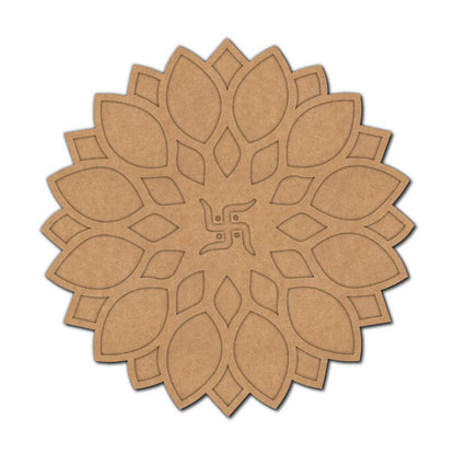 Swastik Mandala Two Layered Base MDF Design 1