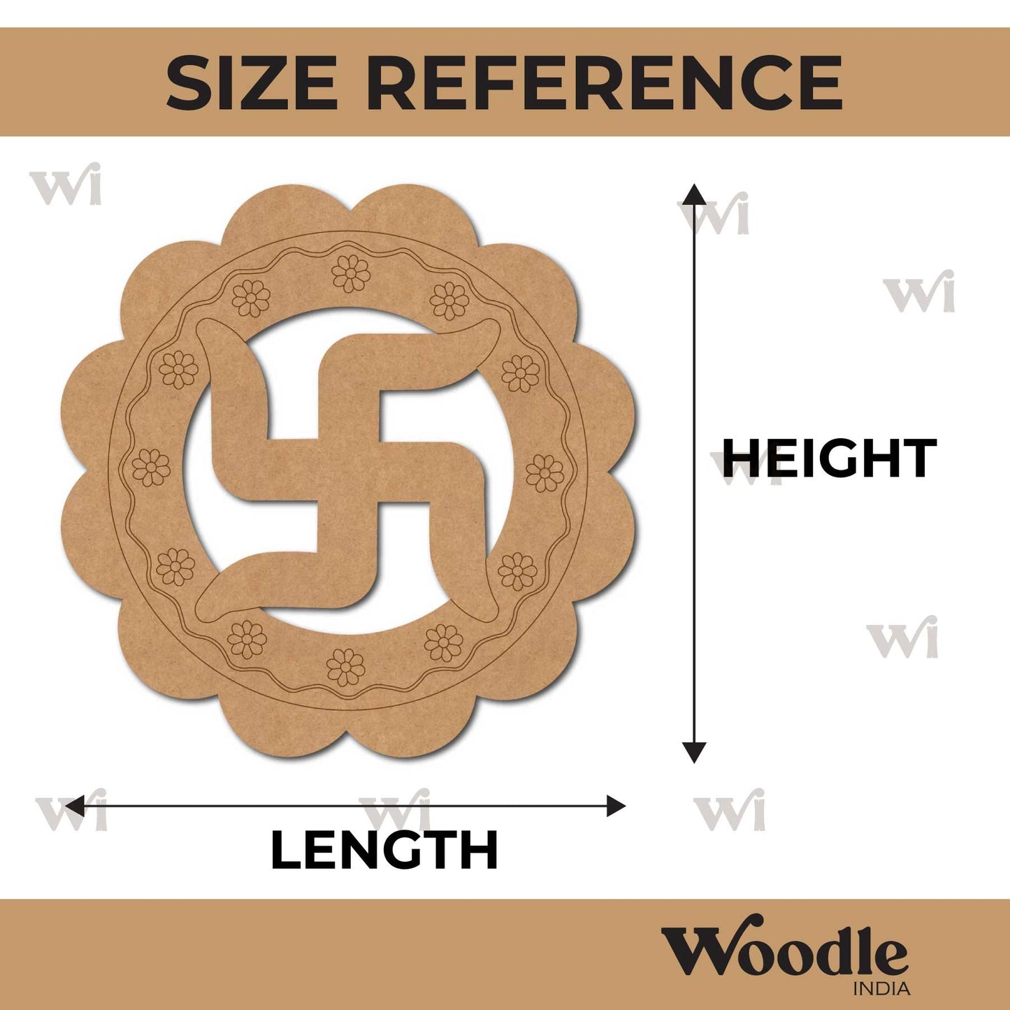 Swastik Pre Marked Base MDF Design 1