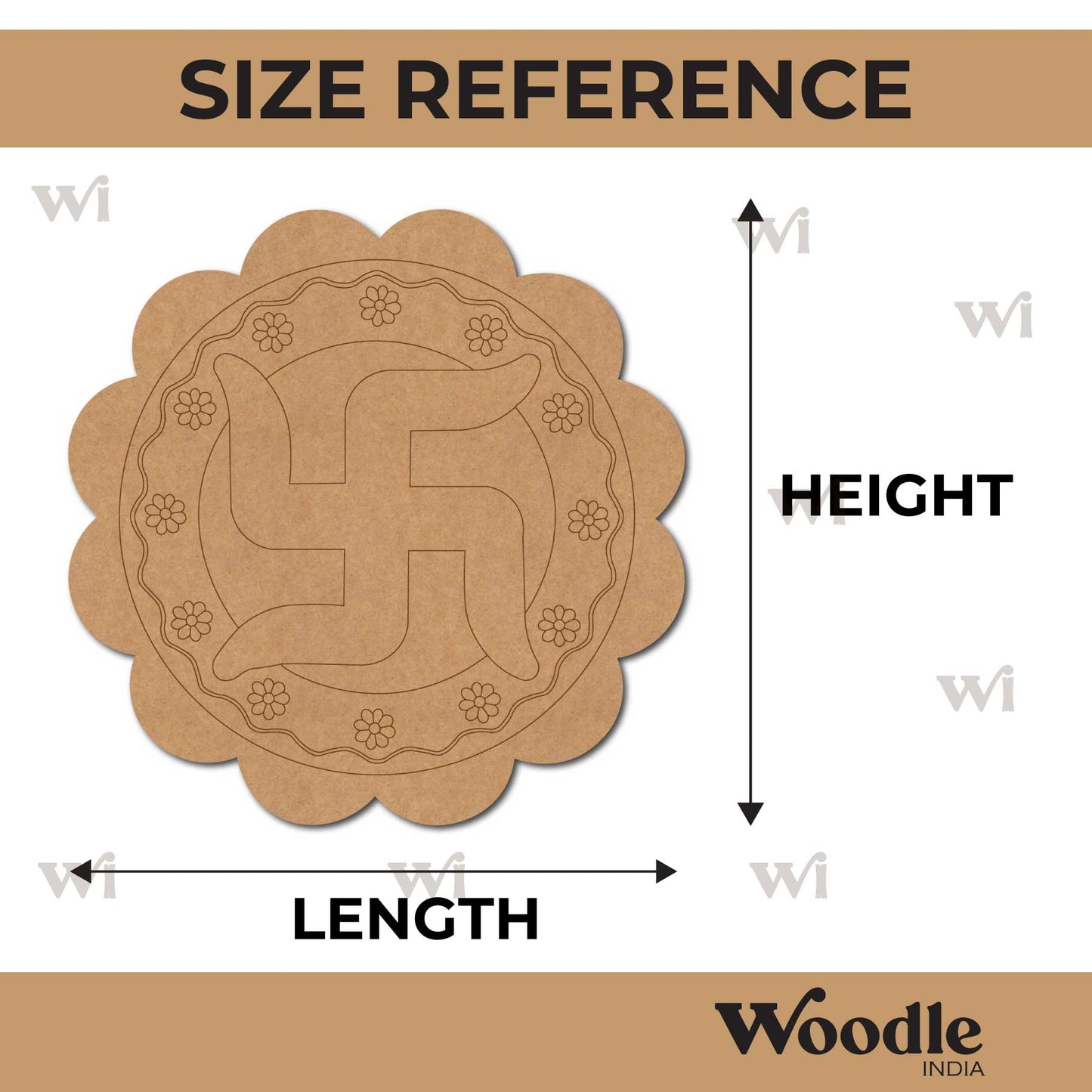 Swastik Pre Marked Base MDF Design 2