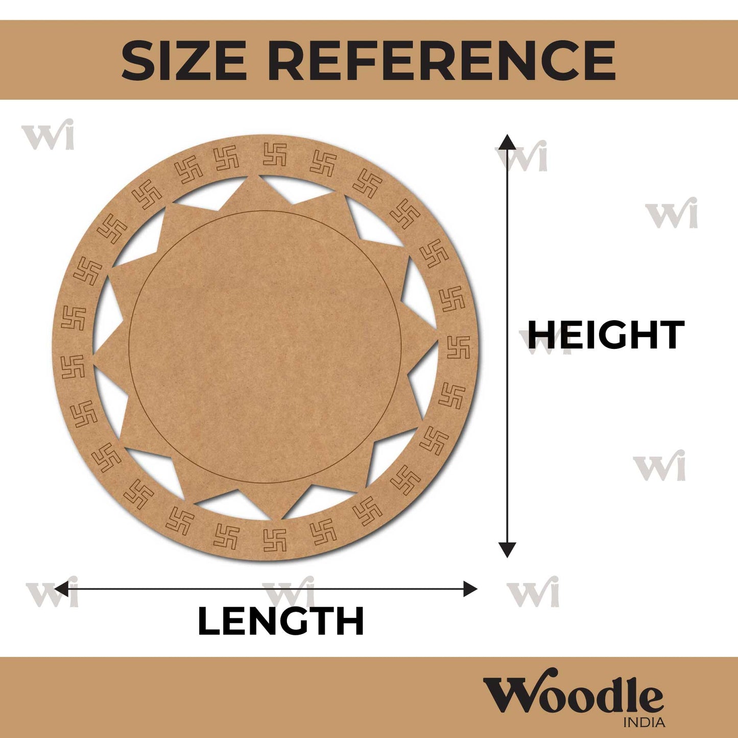Swastik Pre Marked Base MDF Design 3