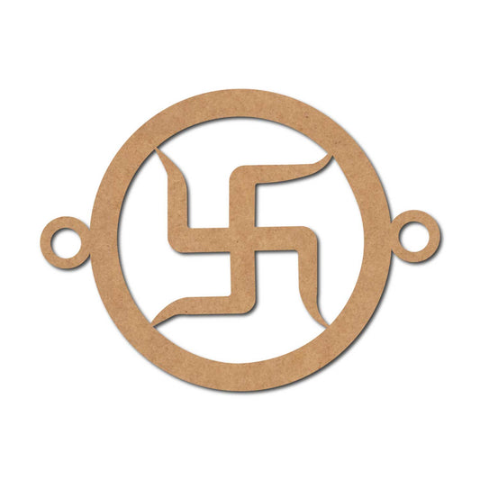 Swastik Rakhi Cutout MDF Design 1