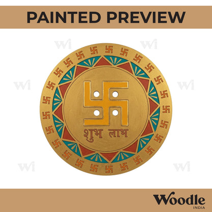 Swastik Shubh Labh Pre Marked Base MDF Design 2