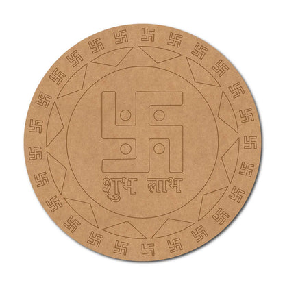 Swastik Shubh Labh Pre Marked Base MDF Design 2