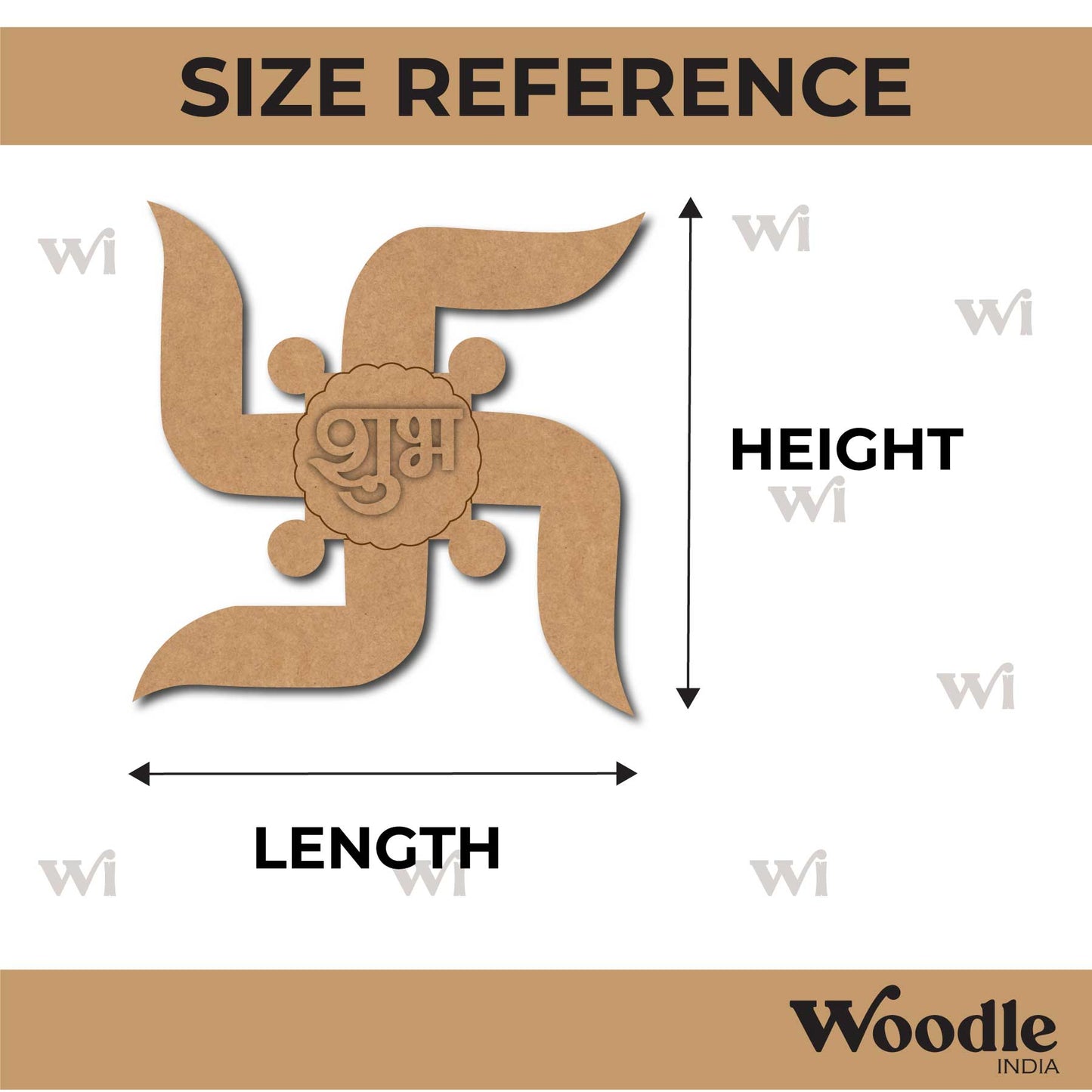 Swastik Shubh Labh Pre Marked Base MDF Design 3