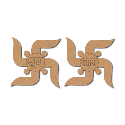 Swastik Shubh Labh Pre Marked Base MDF Design 3