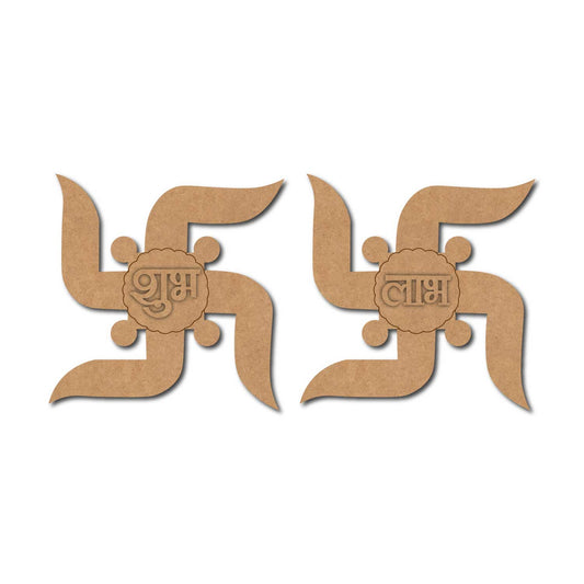 Swastik Shubh Labh Pre Marked Base MDF Design 3