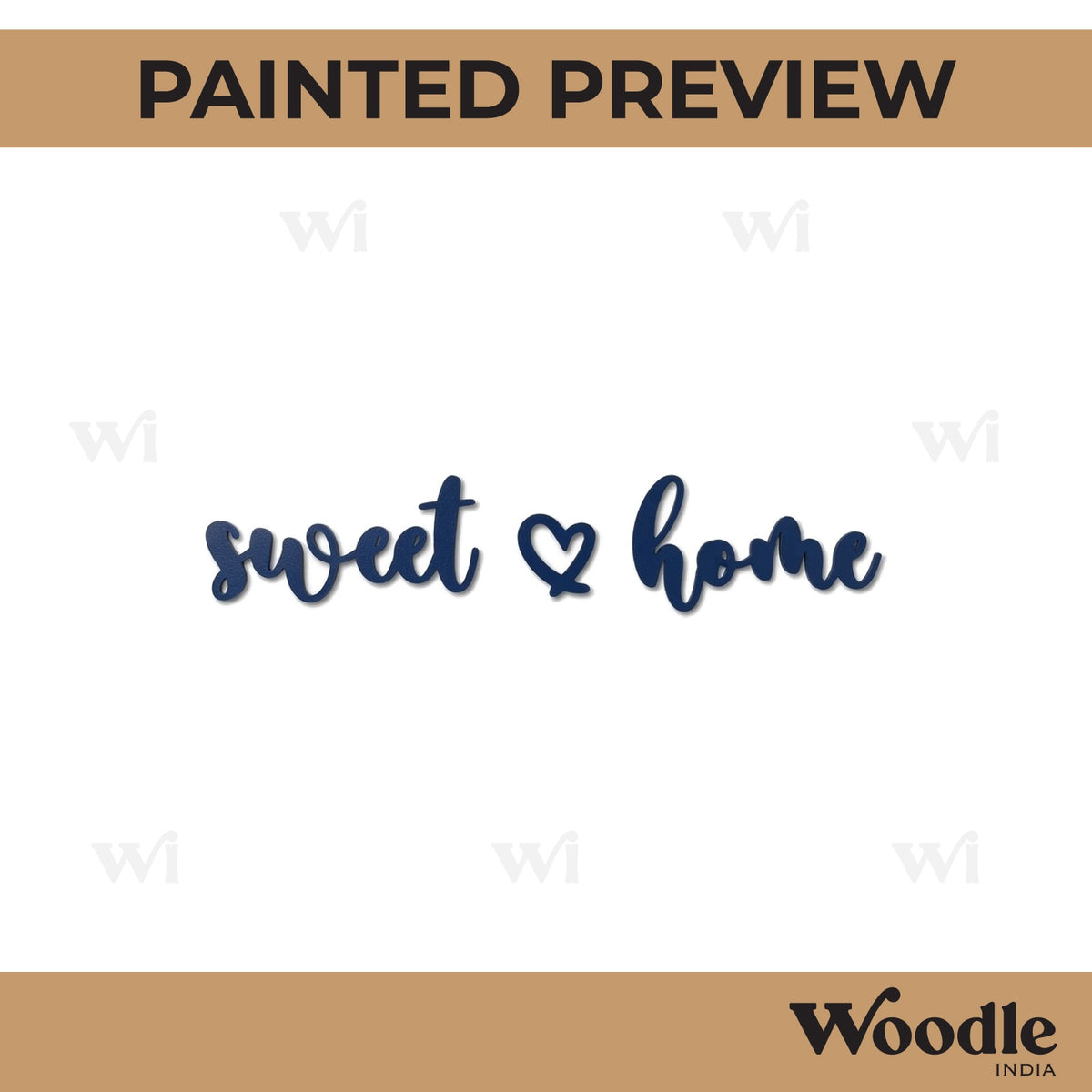 Sweet Home Text Cutout MDF Design 1