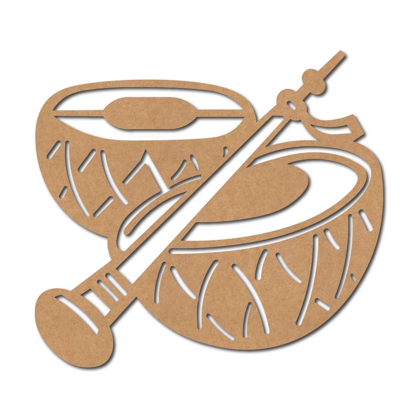 Tabla Sitar Musical Instruments Cutout MDF Design 1