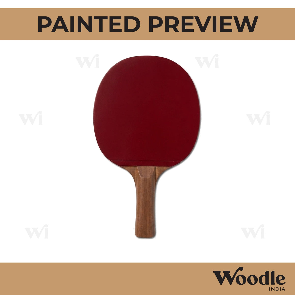 Table Tennis Racket Pre Marked MDF Design 1