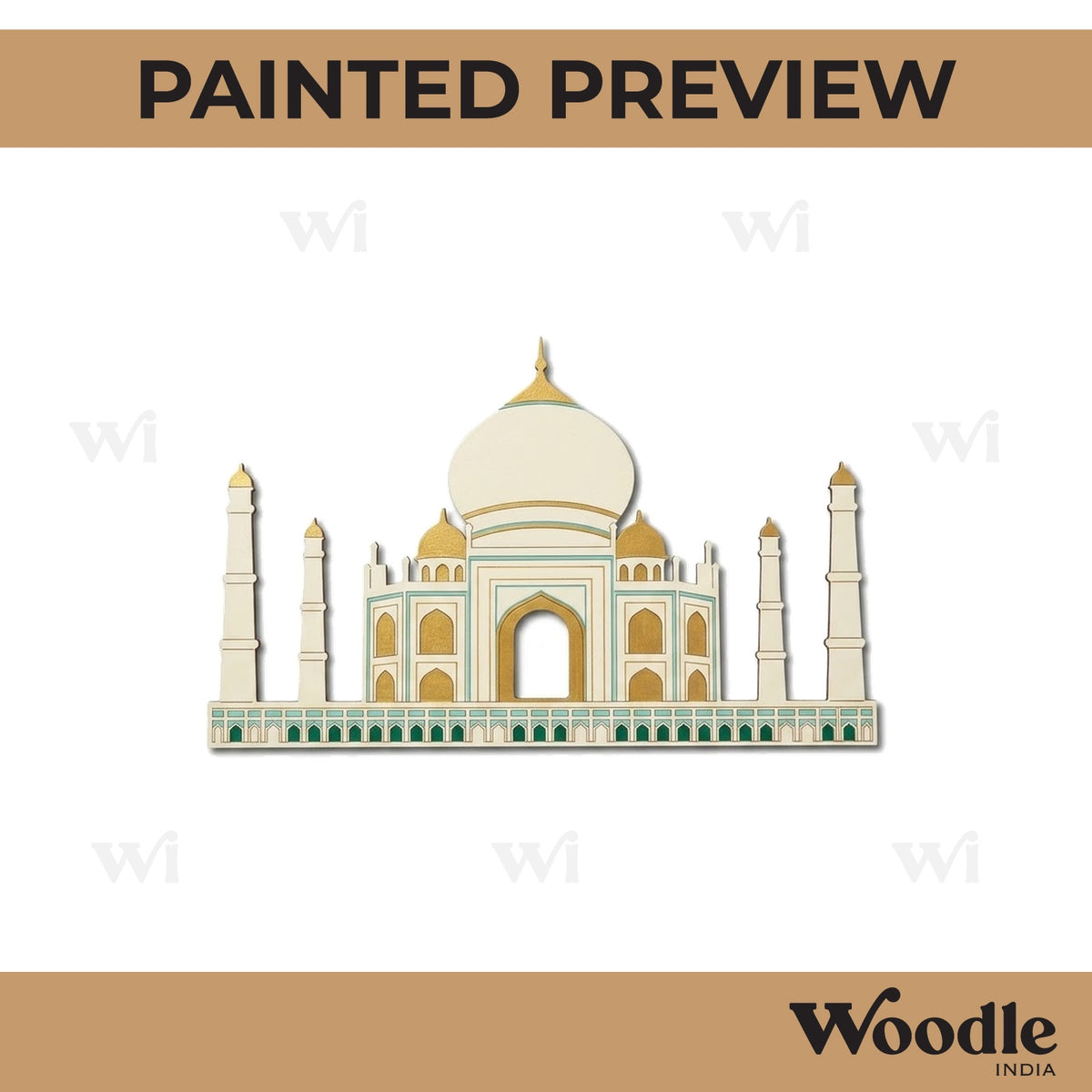 Taj Mahal Monument Cutout MDF Design 1