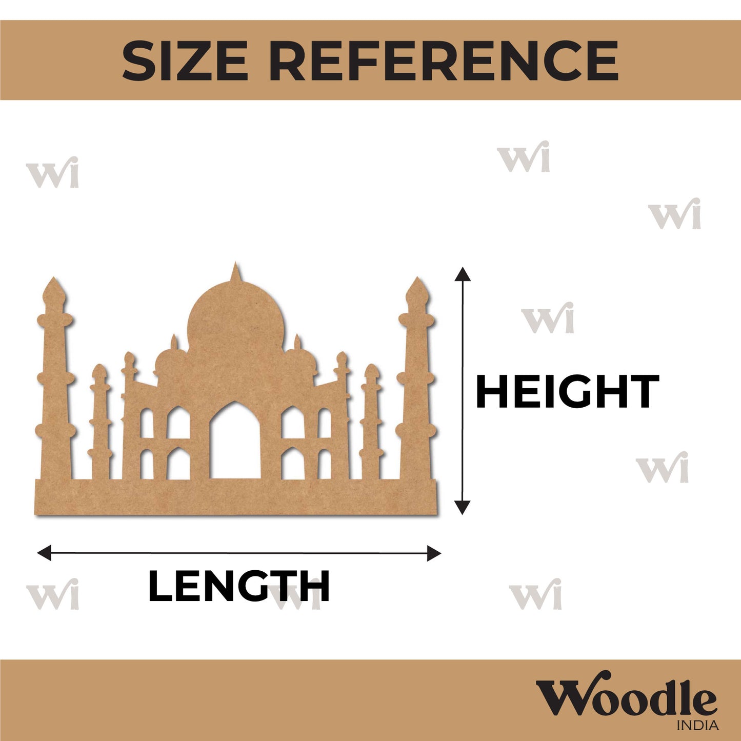 Taj Mahal Monument Cutout MDF Design 2