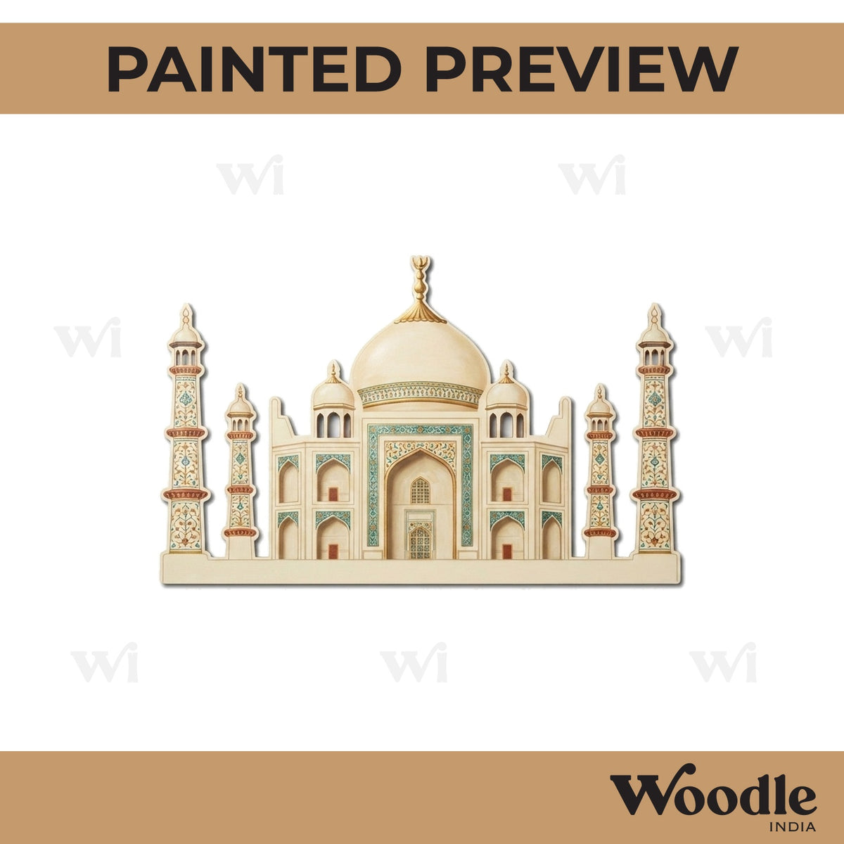 Taj Mahal Monument Pre Marked MDF Design 1