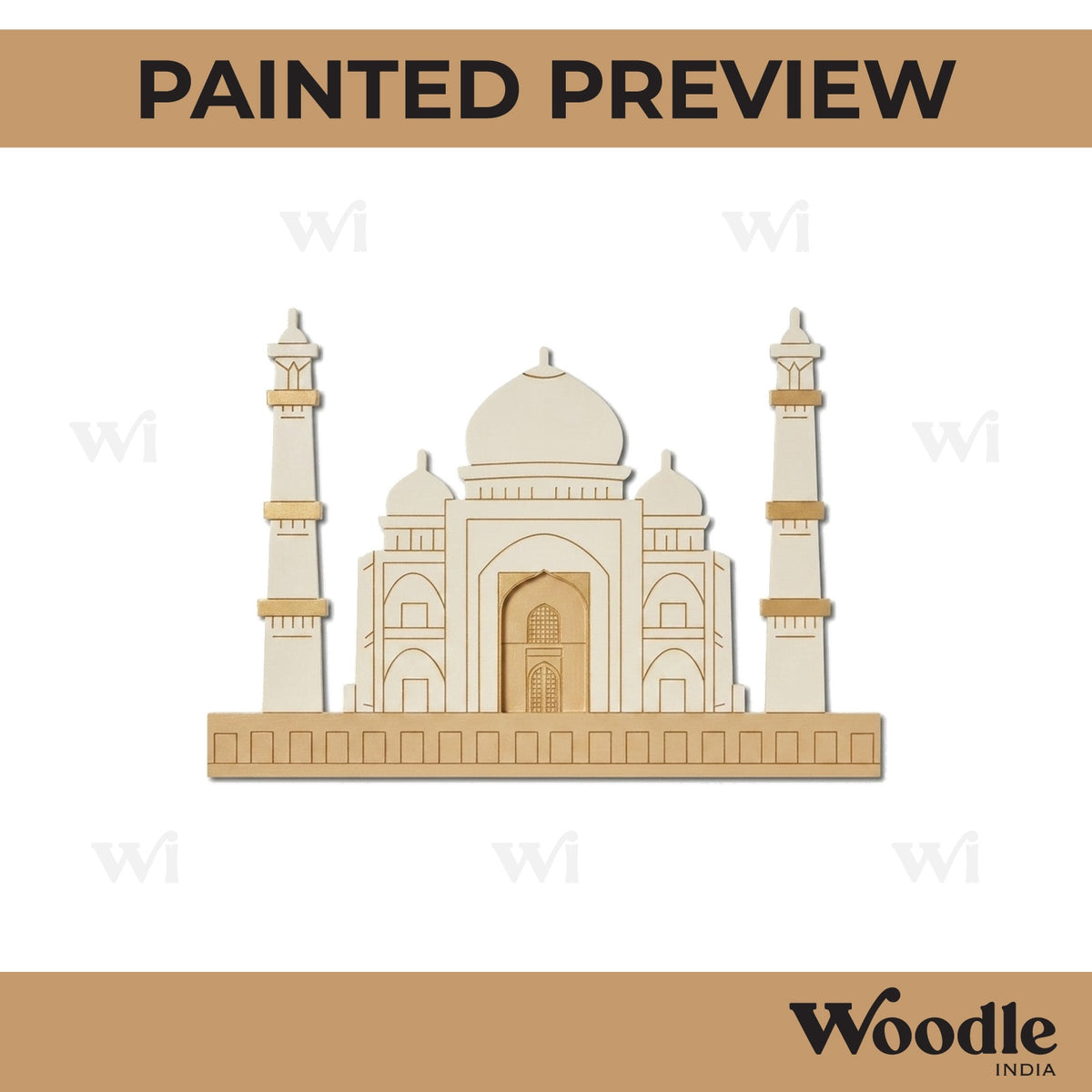 Taj Mahal Monument Pre Marked MDF Design 2