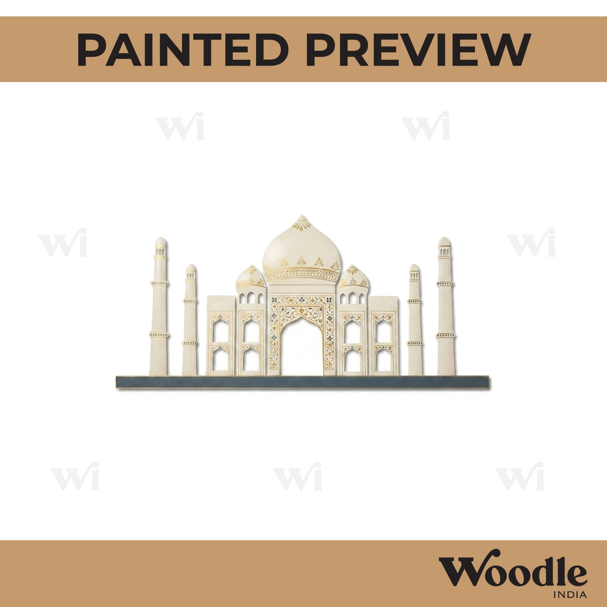 Taj Mahal Monument Pre Marked MDF Design 3