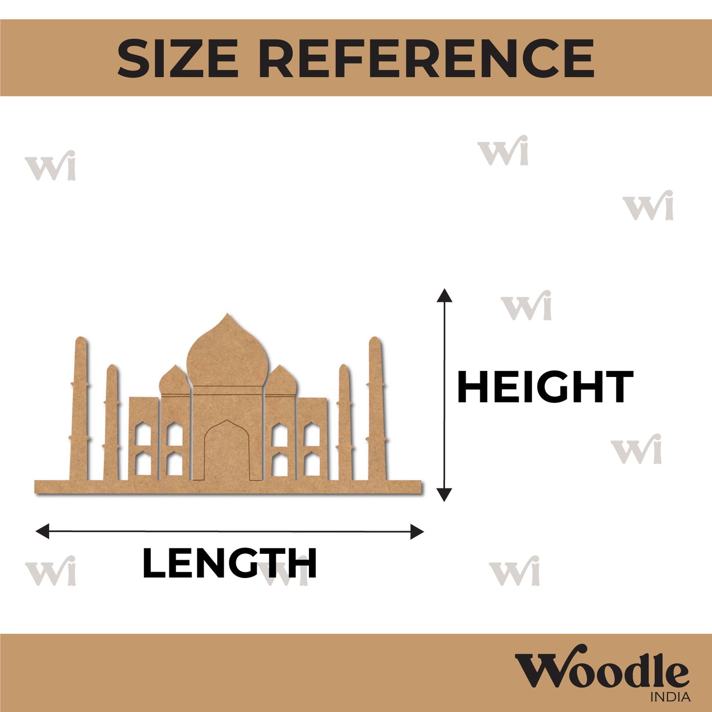 Taj Mahal Monument Pre Marked MDF Design 3