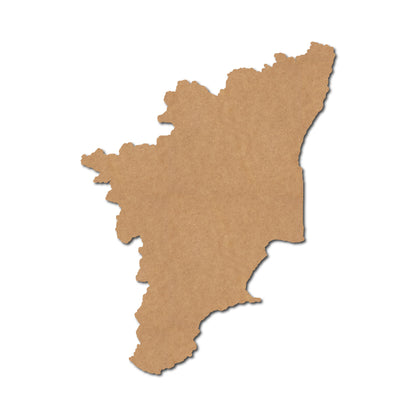 Tamil Nadu Map Cutout MDF Design 1