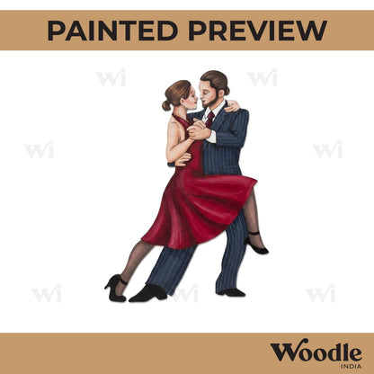 Tango Dancing Couple Pre Marked MDF Design 1