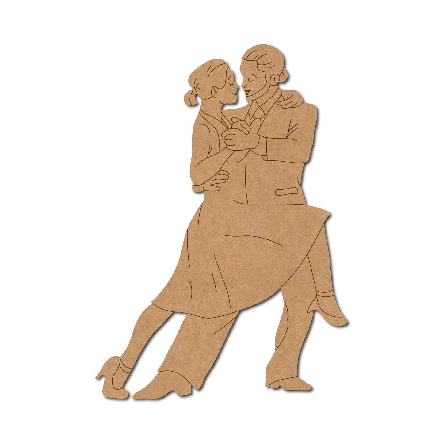 Tango Dancing Couple Pre Marked MDF Design 1