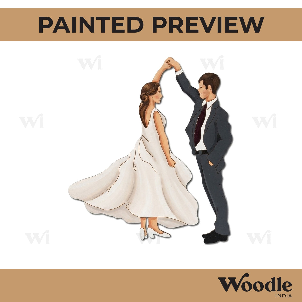 Tango Dancing Couple Pre Marked MDF Design 3