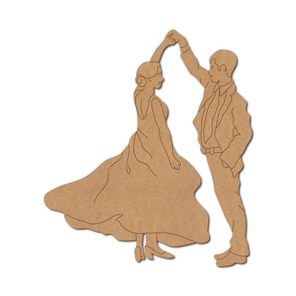 Tango Dancing Couple Pre Marked MDF Design 3