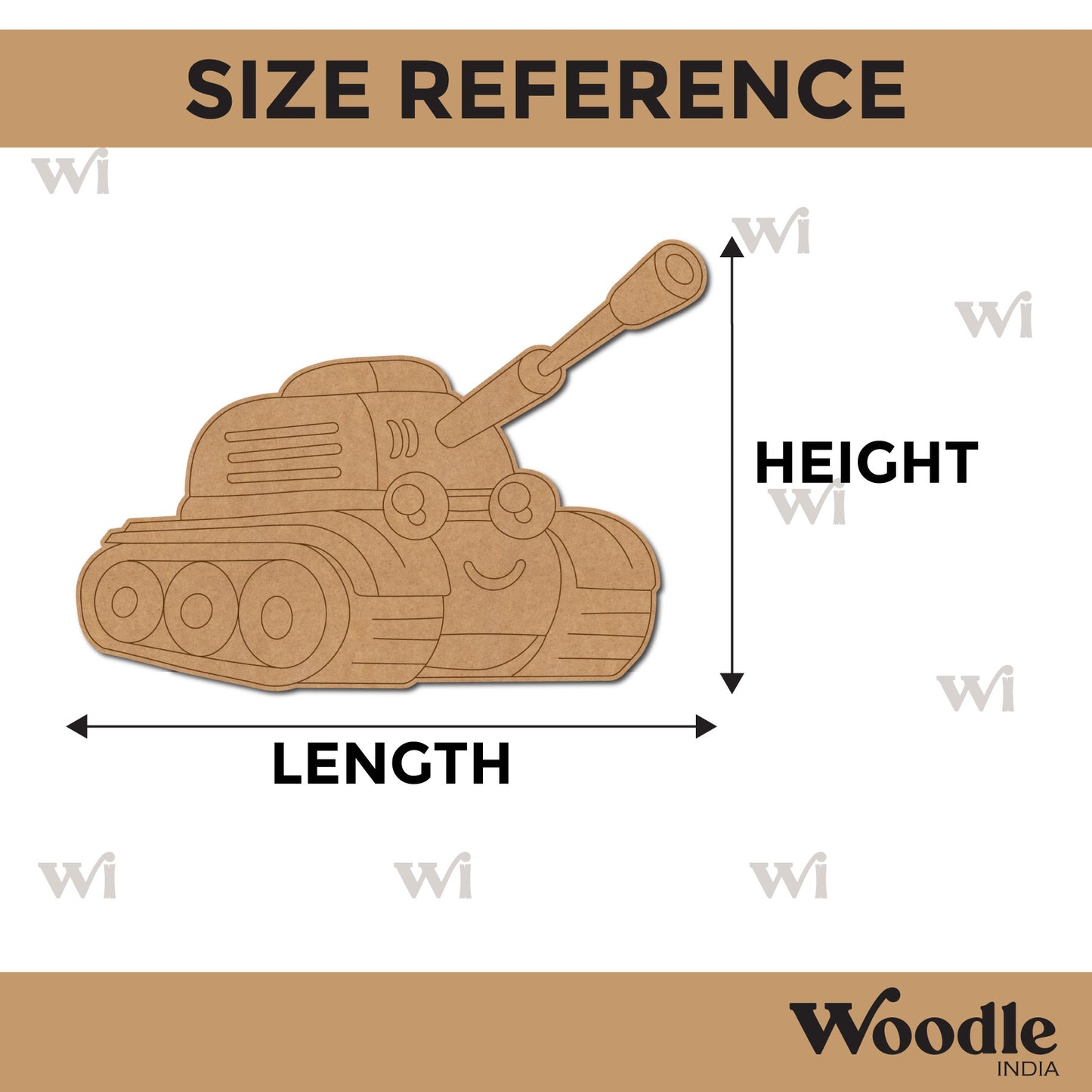 Tank Pre Marked MDF Design 1