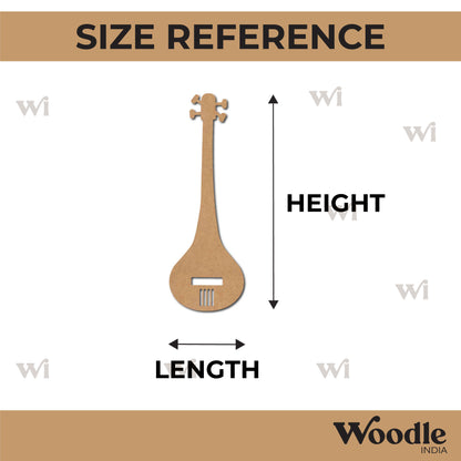 Tanpura Musical Instrument Cutout MDF Design 1