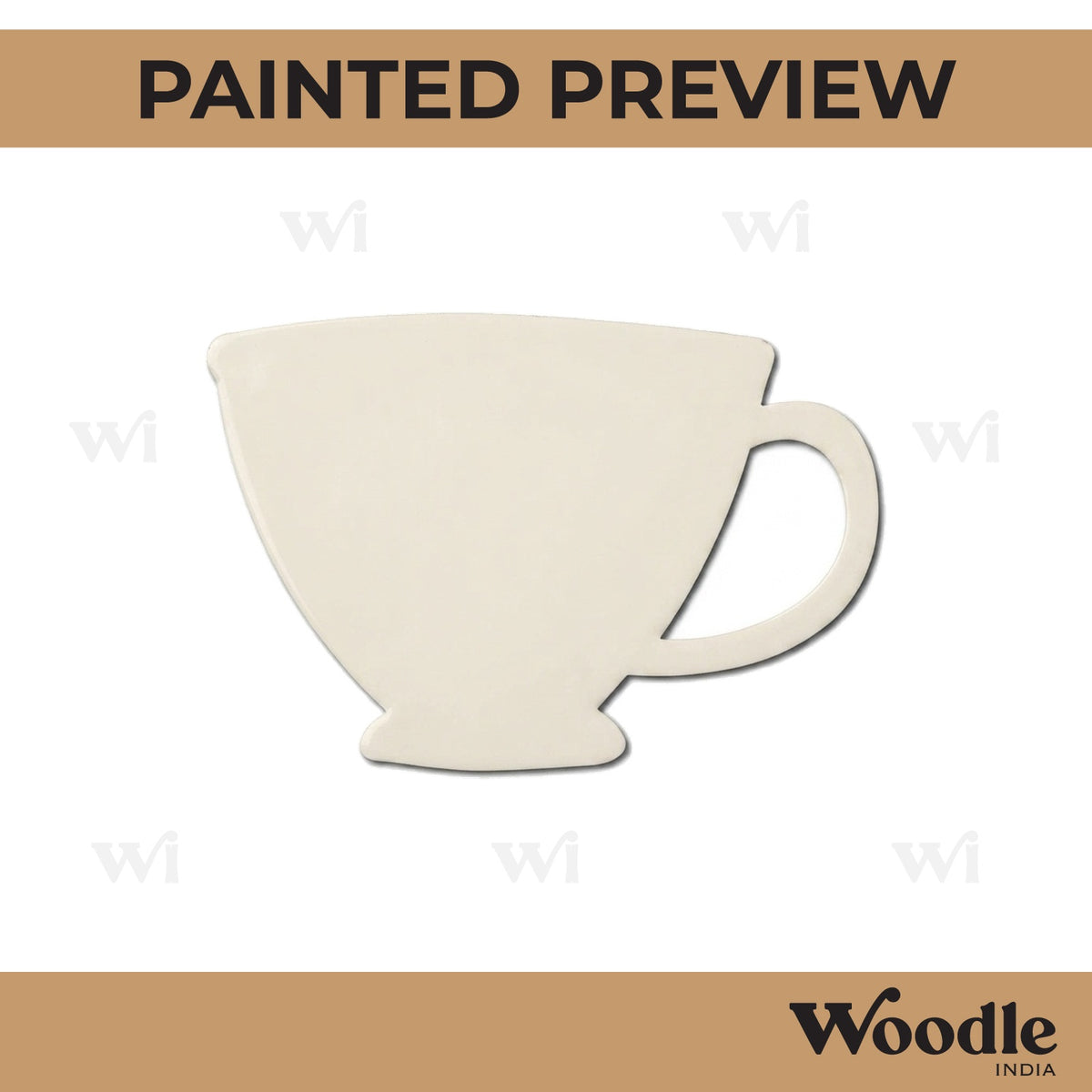 Tea Cup Cutout MDF Design 1