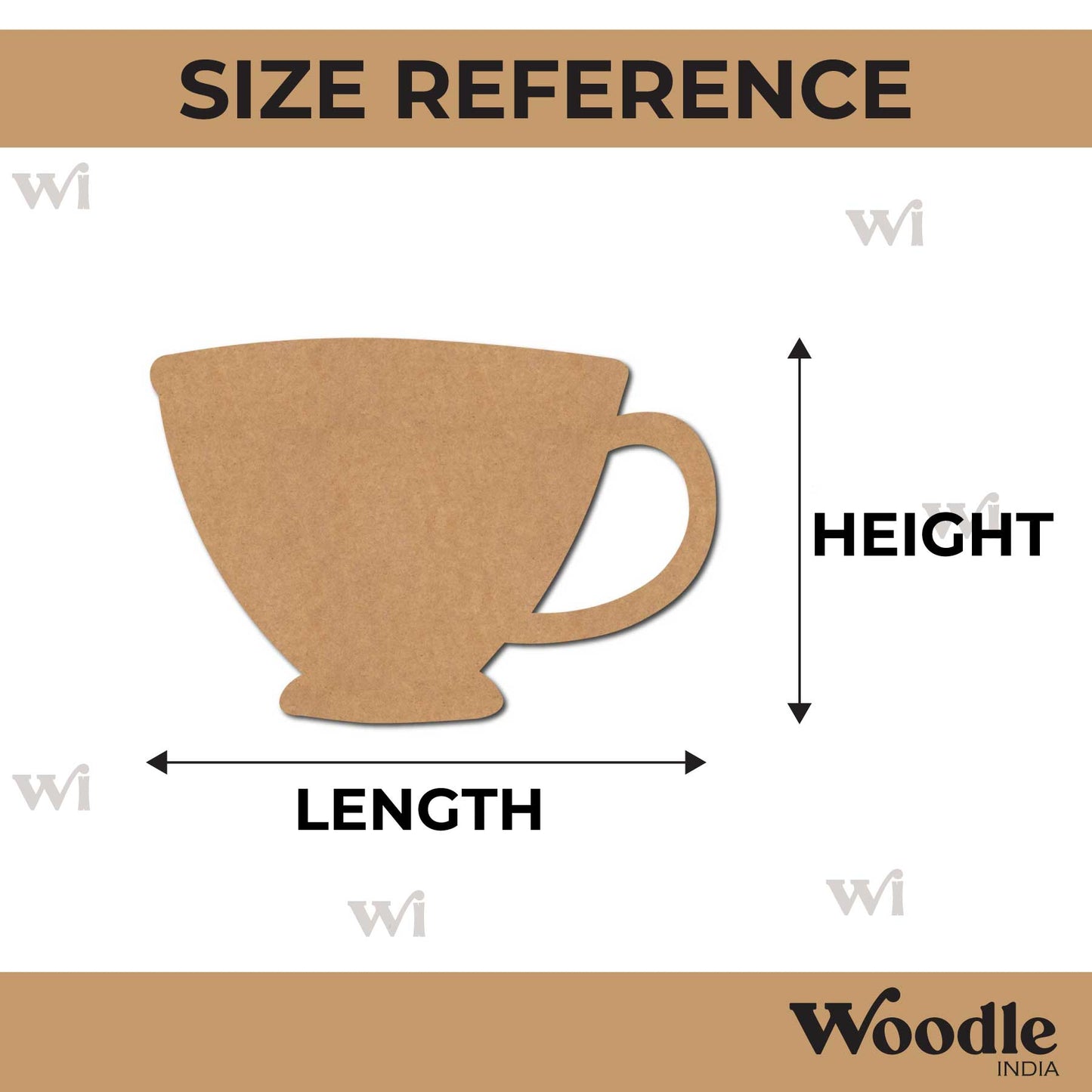 Tea Cup Cutout MDF Design 1