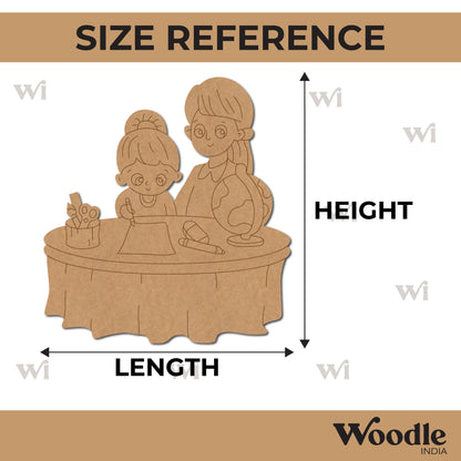 Teacher With Student Pre Marked MDF Design 1