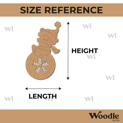 Teddy Bear Ball Christmas Pre Marked MDF Design 1
